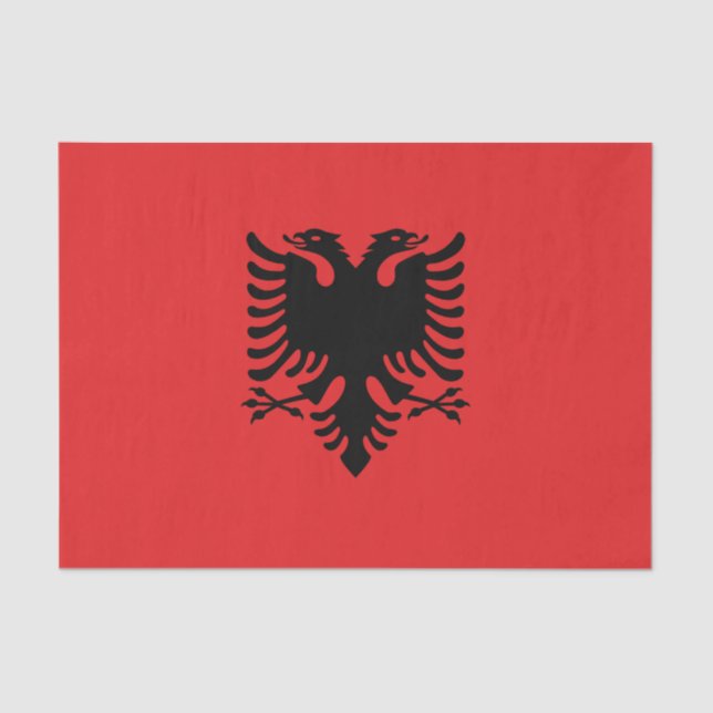 Papel de tejido patriótico con bandera de Albania (Anverso)