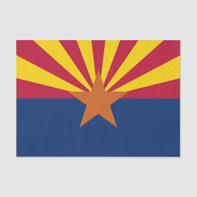 Papel de tejido patriótico con bandera de Arizona, (Anverso)
