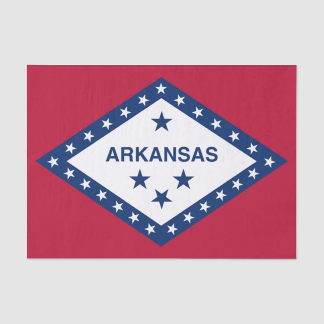 Papel de tejido patriótico con bandera de Arkansas (Anverso)