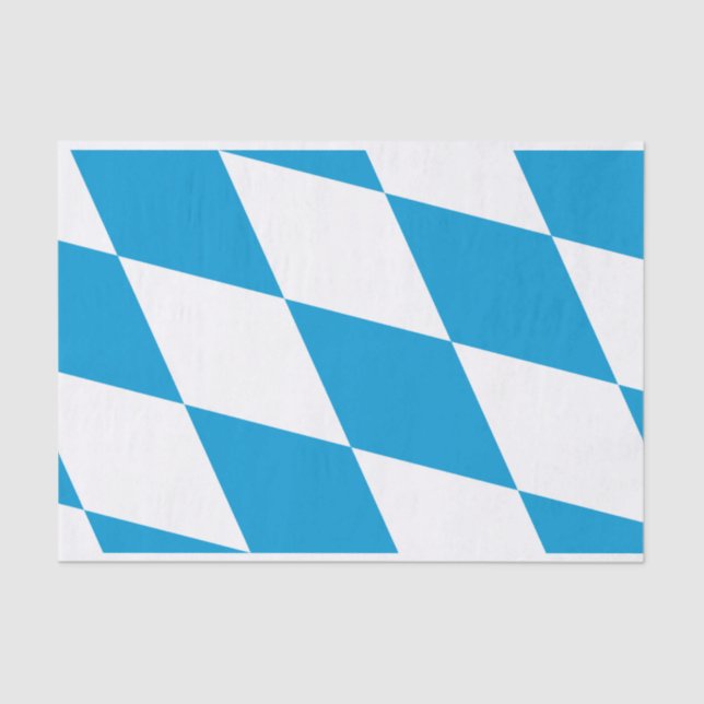 Papel de tejido patriótico con bandera de Baviera (Anverso)