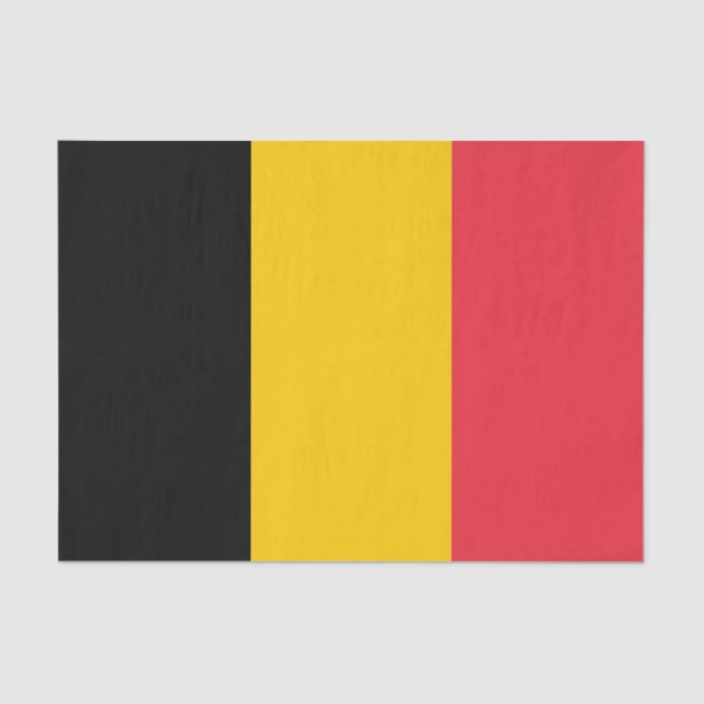 Papel de tejido patriótico con bandera de Bélgica (Anverso)