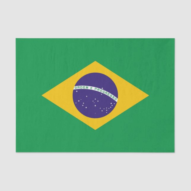 Papel de tejido patriótico con bandera de Brasil (Anverso)