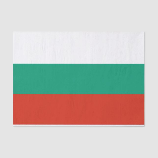 Papel de tejido patriótico con bandera de Bulgaria (Anverso)