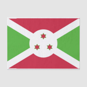 Papel de tejido patriótico con bandera de Burundi