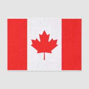 Papel de tejido patriótico con bandera de Canadá