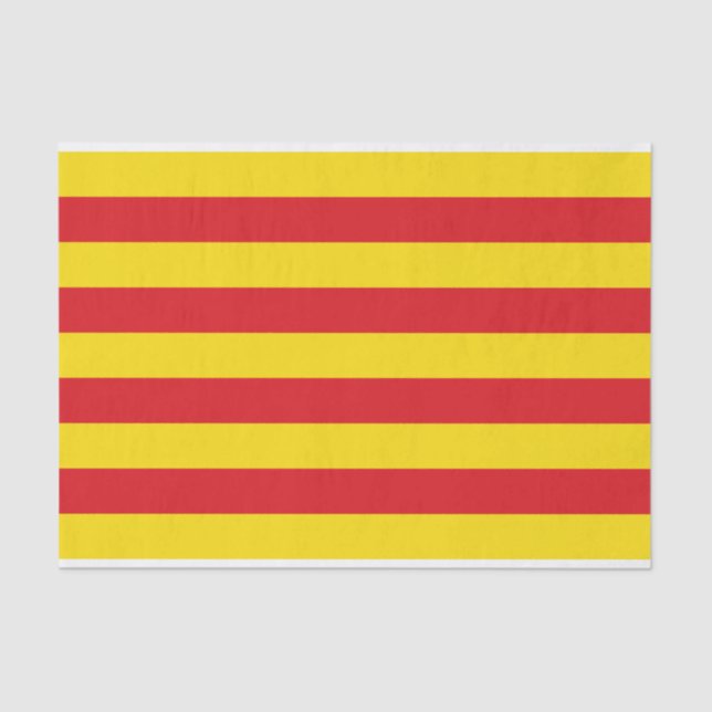Papel de tejido patriótico con bandera de Cataluña (Anverso)