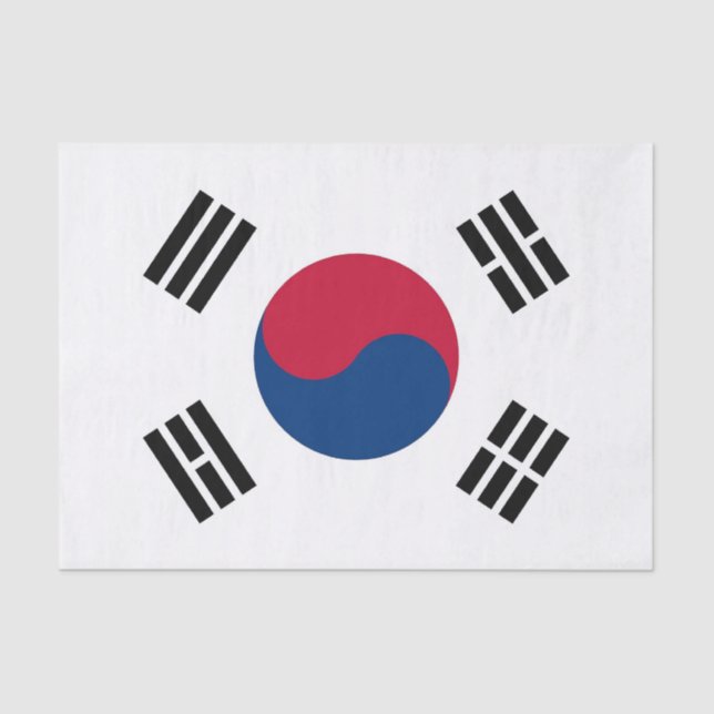 Papel de tejido patriótico con bandera de Corea de (Anverso)