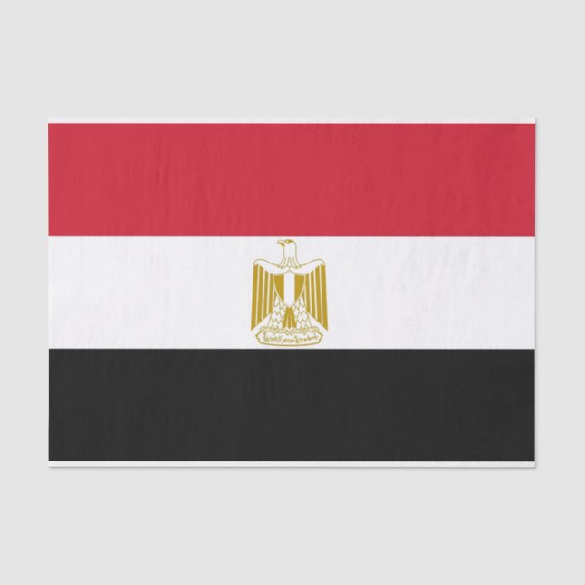 Papel de tejido patriótico con bandera de Egipto (Anverso)