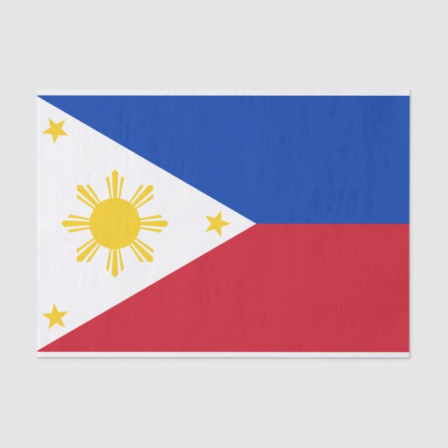 Papel de tejido patriótico con bandera de Filipina (Anverso)