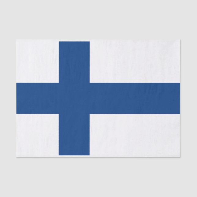 Papel de tejido patriótico con bandera de Finlandi (Anverso)