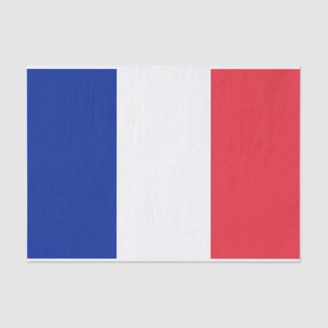 Papel de tejido patriótico con bandera de Francia (Anverso)