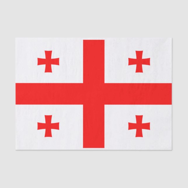 Papel de tejido patriótico con bandera de Georgia (Anverso)