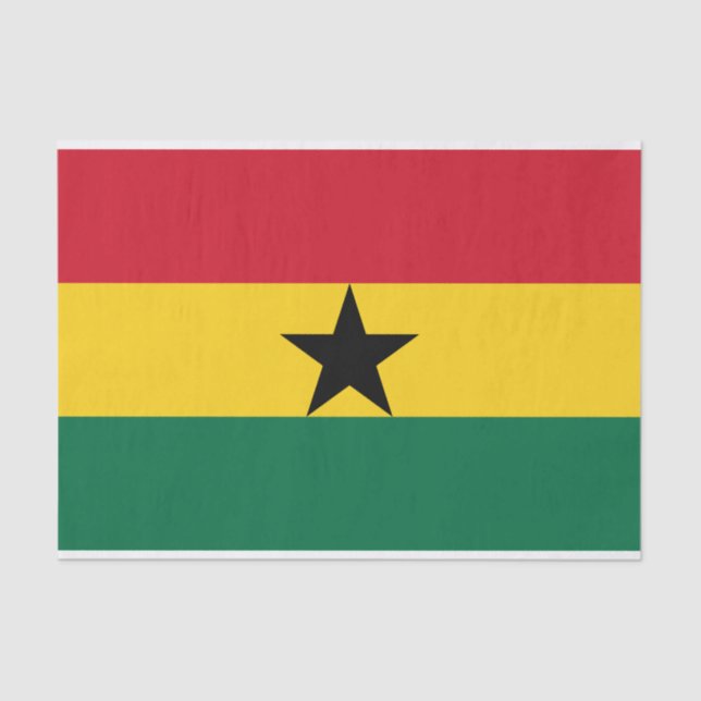 Papel de tejido patriótico con bandera de Ghana (Anverso)