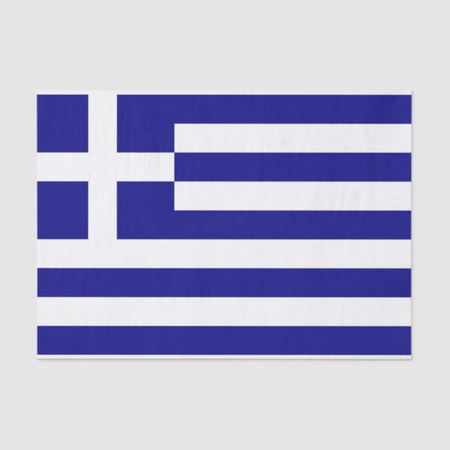 Papel de tejido patriótico con bandera de Grecia (Anverso)