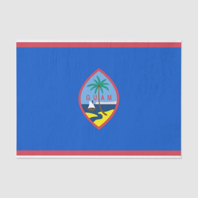 Papel de tejido patriótico con bandera de Guam (Anverso)