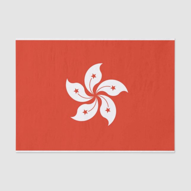 Papel de tejido patriótico con bandera de Hong Kon (Anverso)