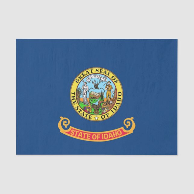 Papel de tejido patriótico con bandera de Idaho (Anverso)