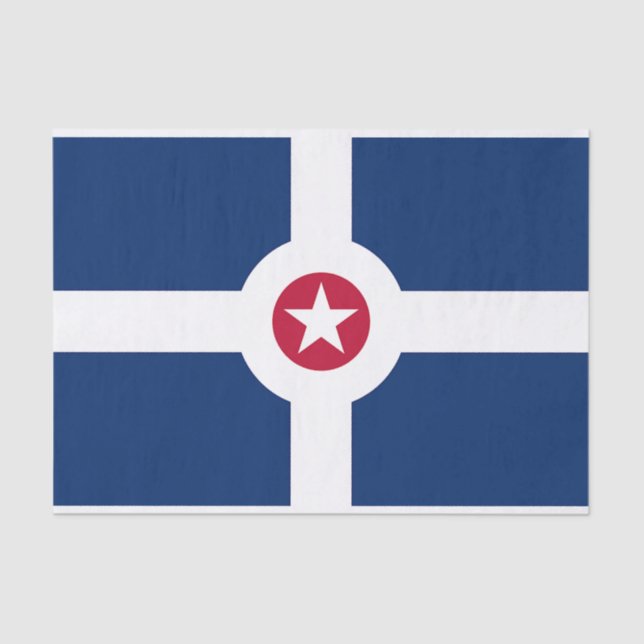 Papel de tejido patriótico con bandera de Indianáp (Anverso)