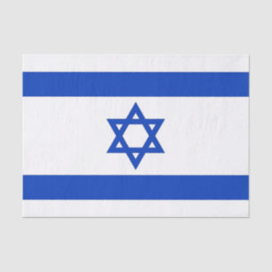 Papel de tejido patriótico con bandera de Israel