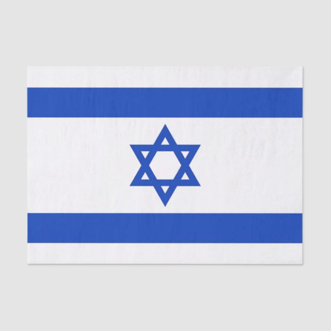 Papel de tejido patriótico con bandera de Israel (Anverso)