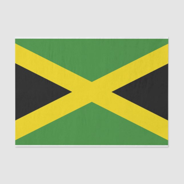 Papel de tejido patriótico con bandera de Jamaica (Anverso)