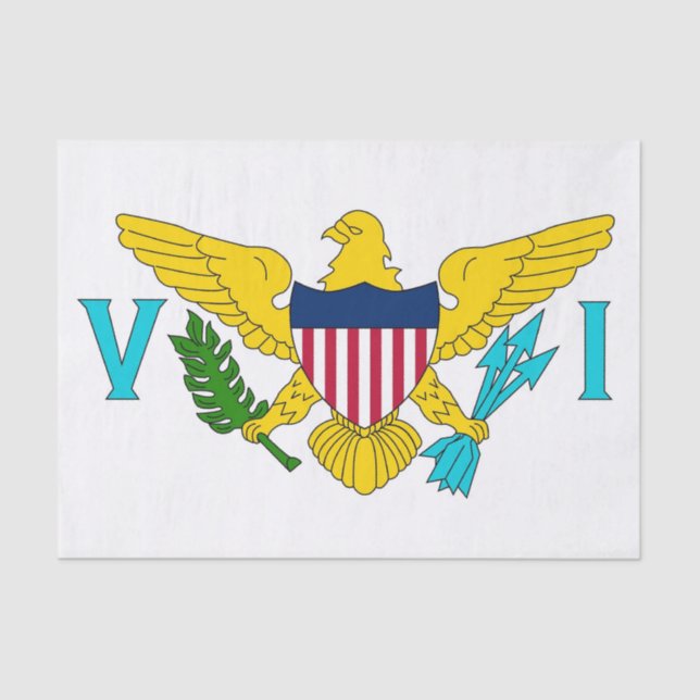 Papel de tejido patriótico con bandera de las Isla (Anverso)