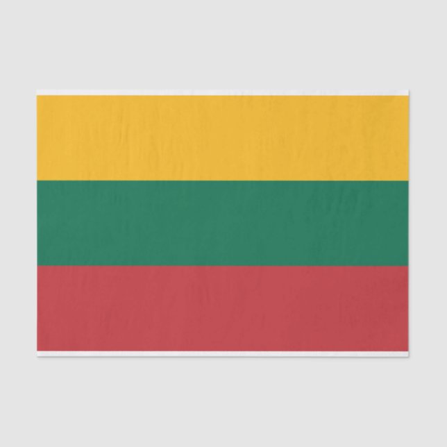 Papel de tejido patriótico con bandera de Lituania (Anverso)