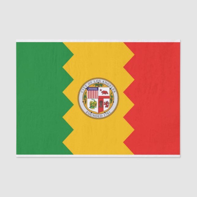 Papel de tejido patriótico con bandera de Los Ánge (Anverso)