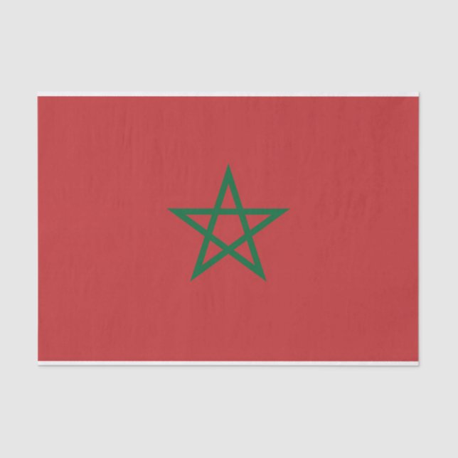 Papel de tejido patriótico con bandera de Marrueco (Anverso)