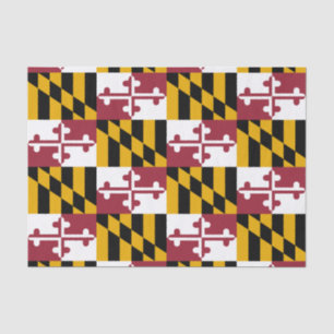 Papel de tejido patriótico con bandera de Maryland