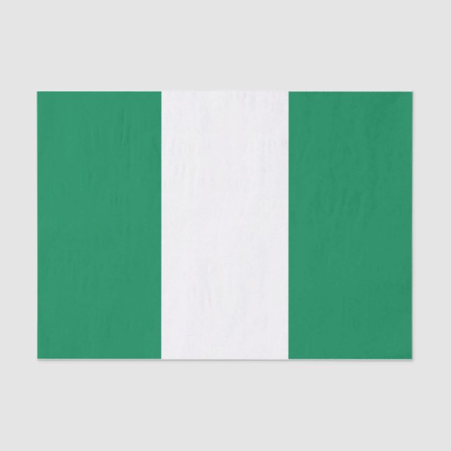 Papel de tejido patriótico con bandera de Nigeria (Anverso)