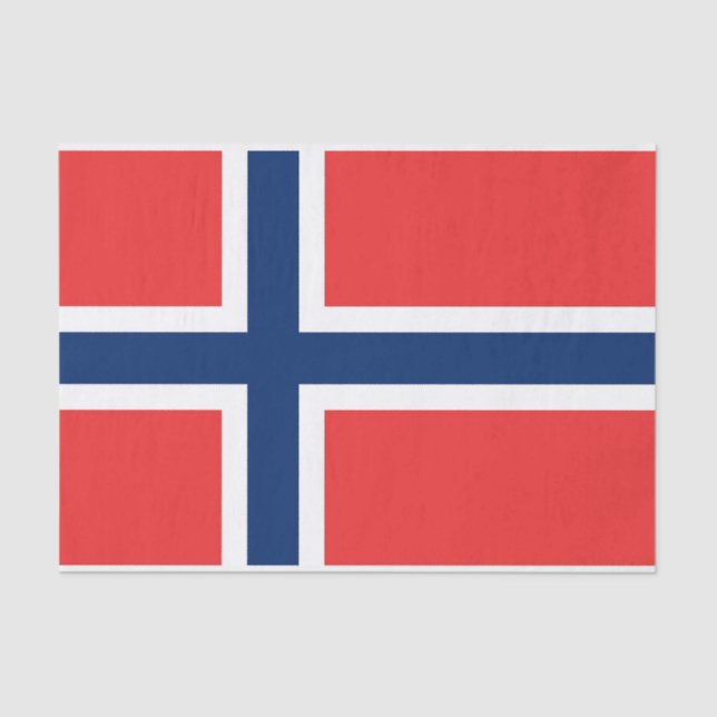 Papel de tejido patriótico con bandera de Noruega (Anverso)