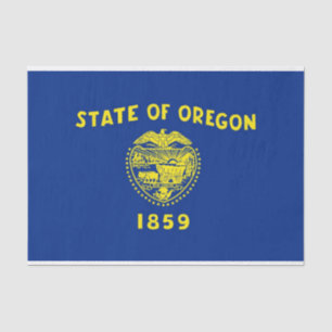Papel de tejido patriótico con bandera de Oregon,