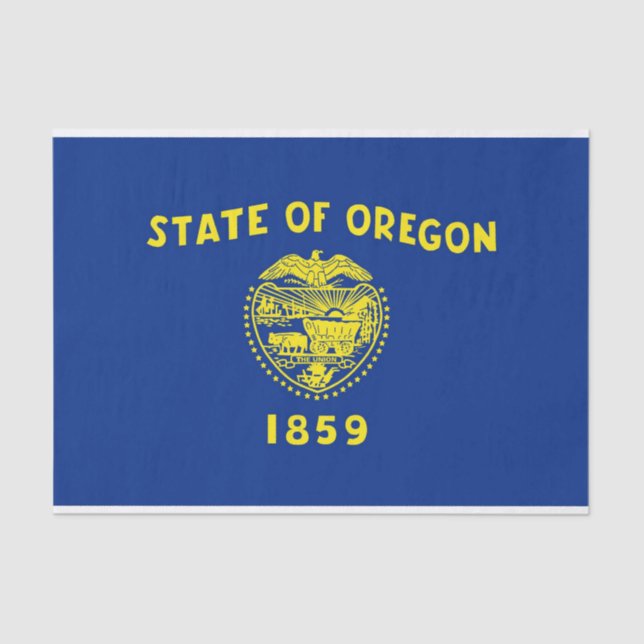 Papel de tejido patriótico con bandera de Oregon,  (Anverso)