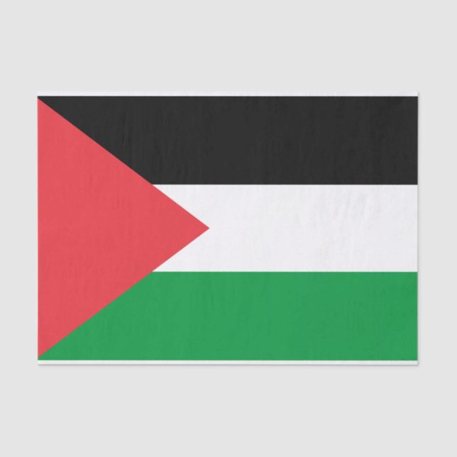 Papel de tejido patriótico con bandera de Palestin (Anverso)