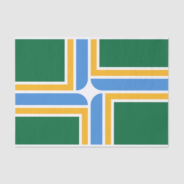 Papel de tejido patriótico con bandera de Portland (Anverso)