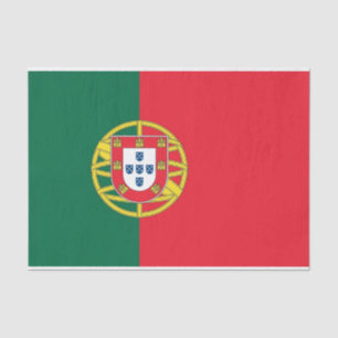 Papel de tejido patriótico con bandera de Portugal
