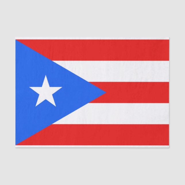 Papel de tejido patriótico con bandera de Puerto R (Anverso)