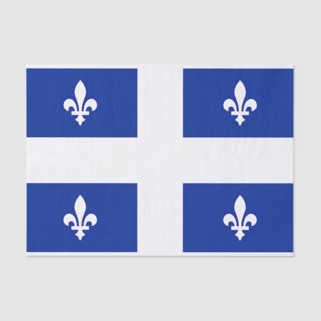 Papel de tejido patriótico con bandera de Quebec,  (Anverso)