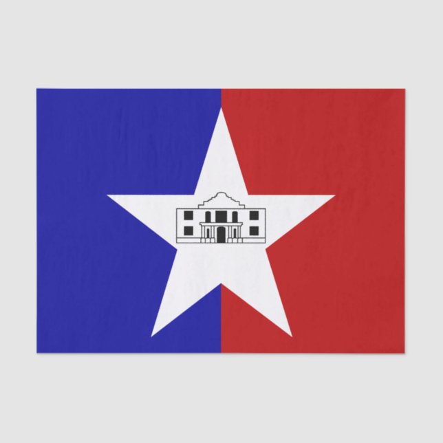 Papel de tejido patriótico con bandera de San Anto (Anverso)