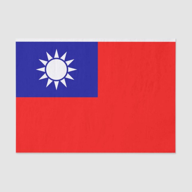 Papel de tejido patriótico con bandera de Taiwán (Anverso)