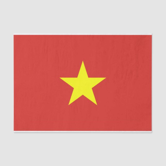 Papel de tejido patriótico con bandera de Vietnam (Anverso)