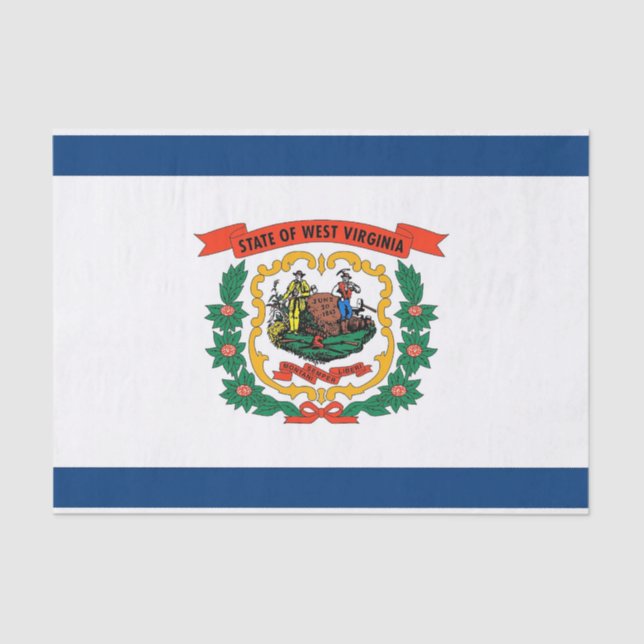 Papel de tejido patriótico con bandera de Virginia (Anverso)