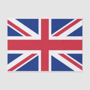 Papel de tejido patriótico con bandera del Reino U
