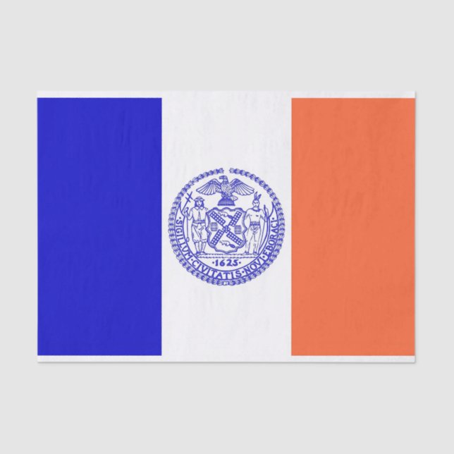 Papel de tejido patriótico con bandera Nueva York (Anverso)