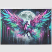 Papel de tejido pegado al arcoiris