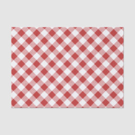 Papel de tejido picnico de Gingham rojo - Birt de
