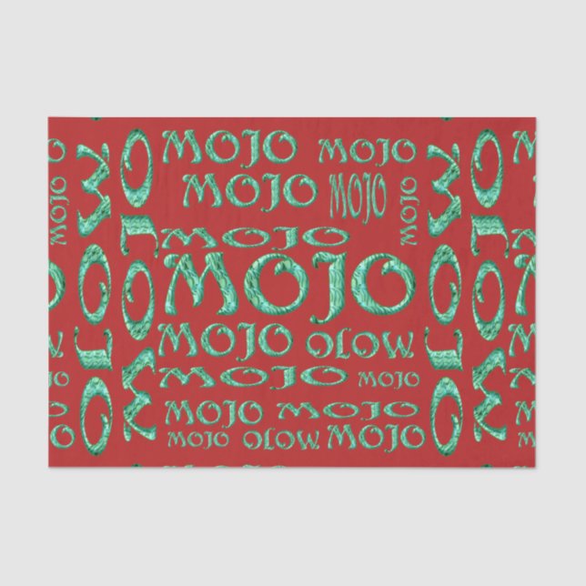 Papel de tejido rojo mojo (Anverso)