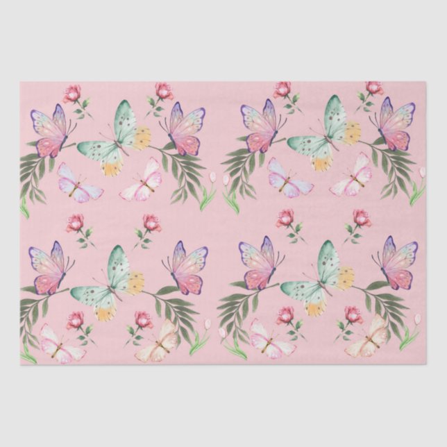 Papel de tejido rosa (Anverso)