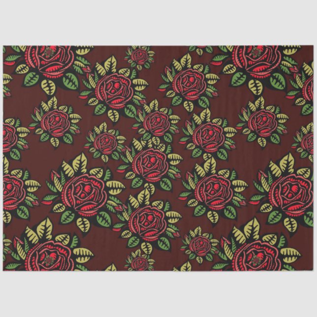 papel de tejido rosa rojo (Anverso)